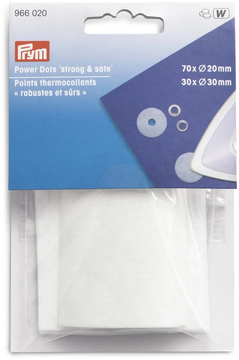 Prym Power Dots Sterk en Veilig Wit - 100 Stuks