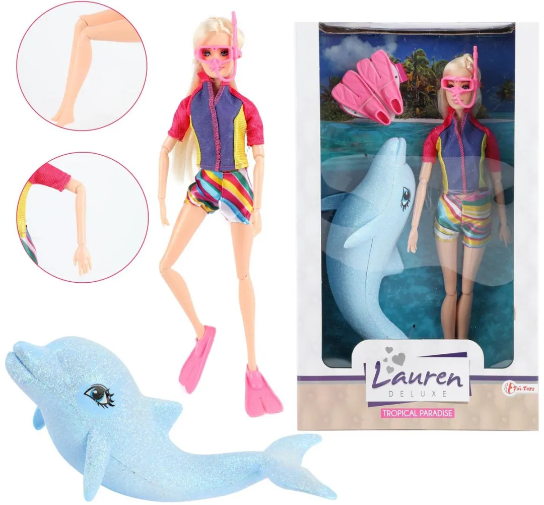 Toi-Toys Lauren Tienerpop Dolfijn - Multicolor