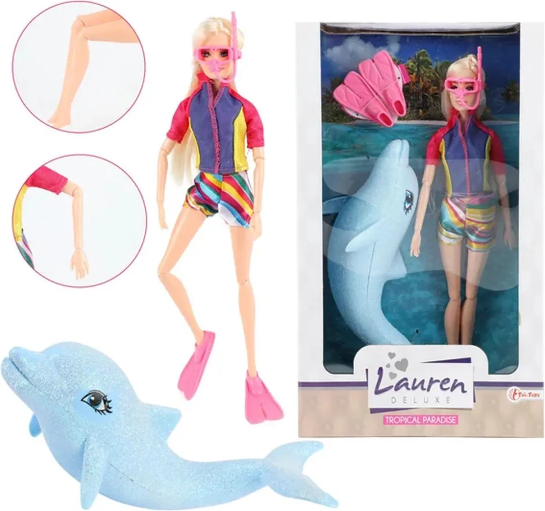 Toi-Toys Lauren Tienerpop Dolfijn - Multicolor