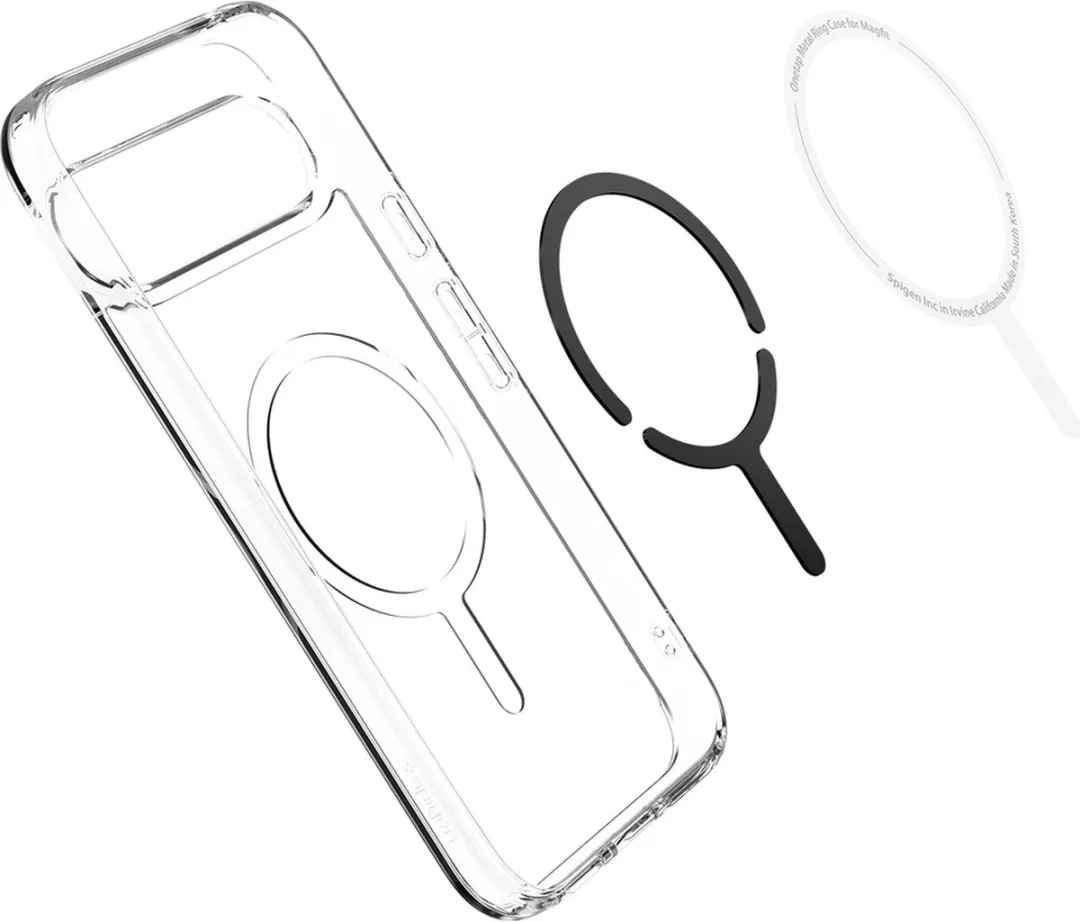 Spigen Ultra Hybrid Metal Ring MagFit ACS07686 Hoesje - Google Pixel 9 Pro - Wit