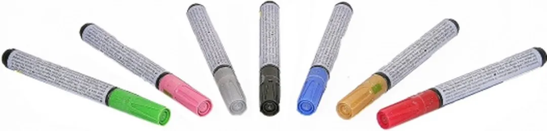 Rayher Hobby Textielstiften Glitter Rood - Dikke punt - 1 Stuk