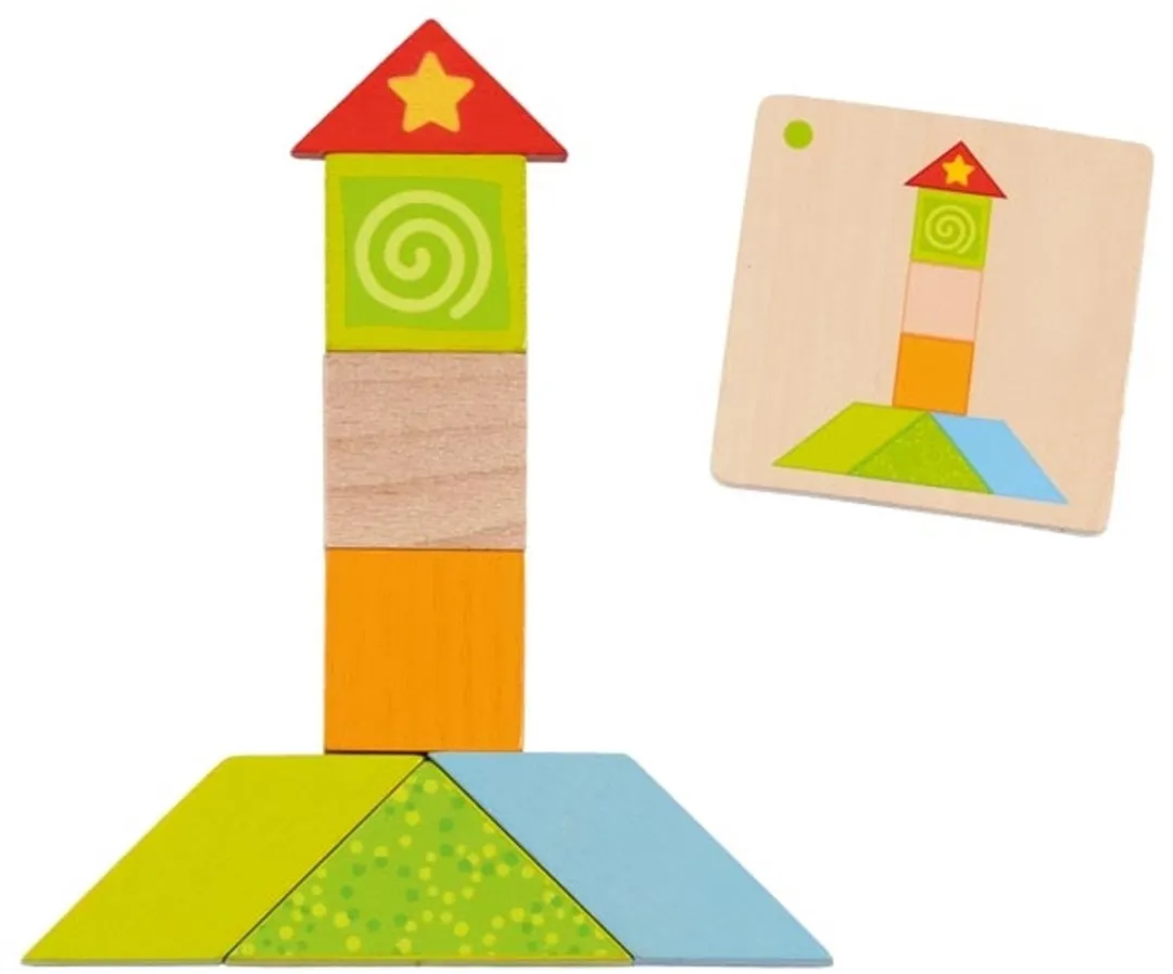 Goki Tangram Puzzel Multicolor - 1 Stuk - afbeelding 3 van 6