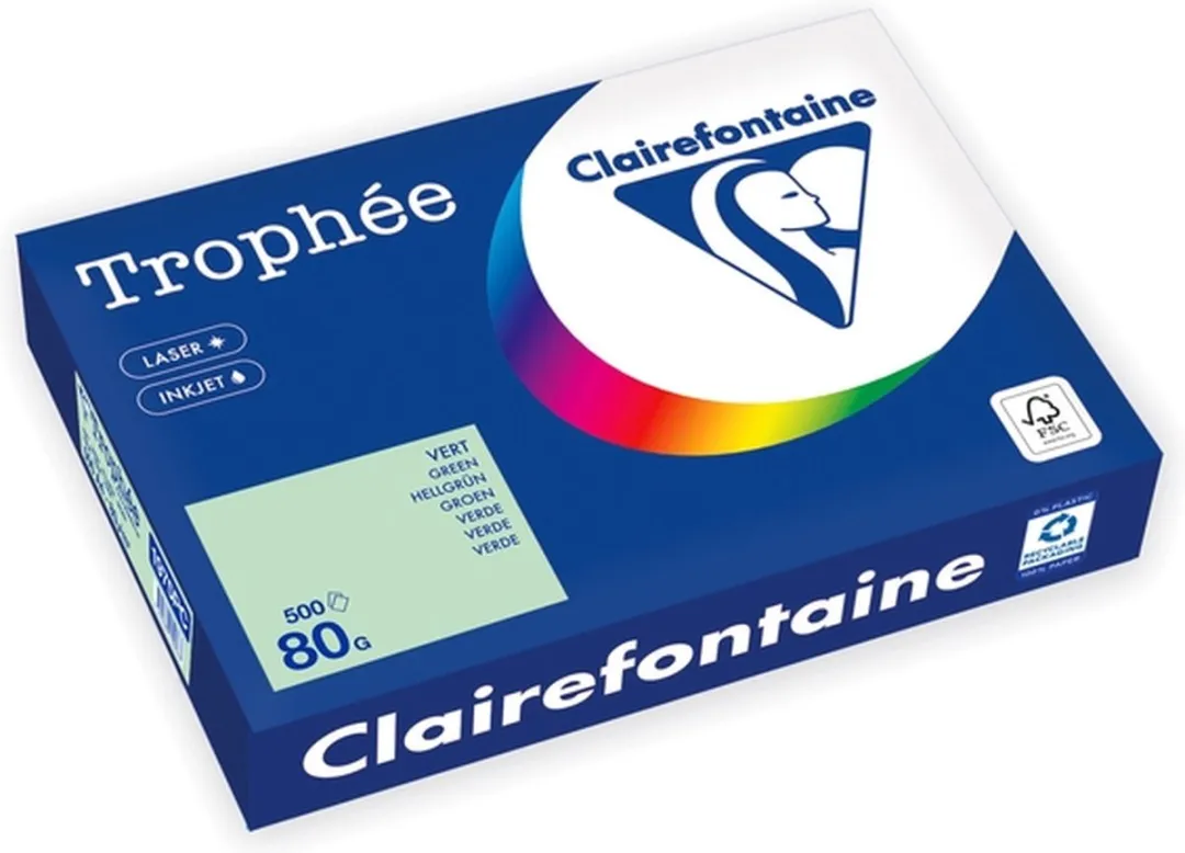 Kopieerpapier Trophée A4 80gr groen 500 vel
