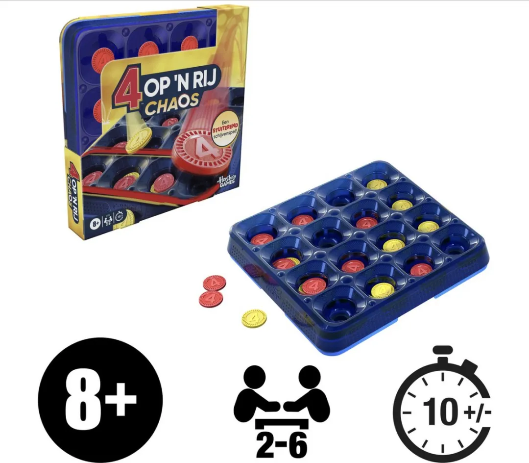 Hasbro Gaming Vier op 'n Rij Chaos