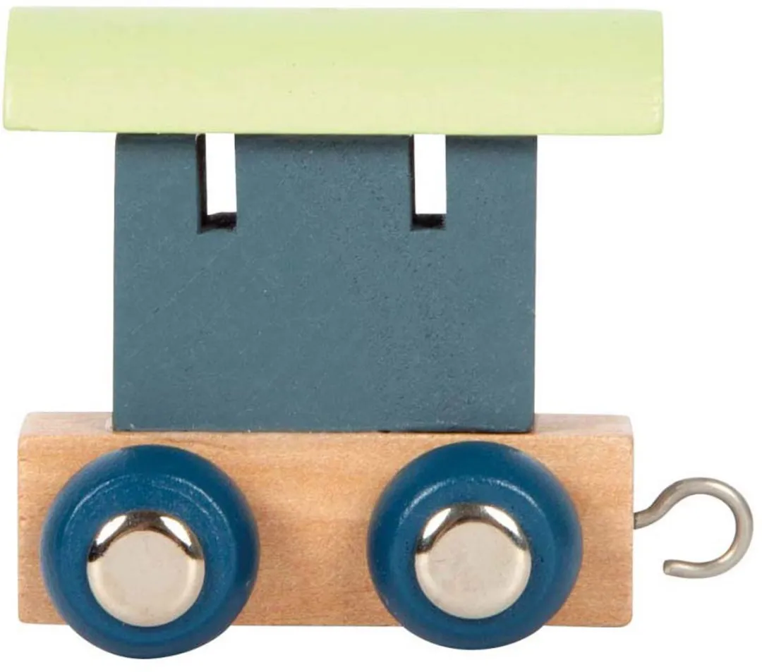 Small Foot Houten Lettertrein Polar - Blauw Groen