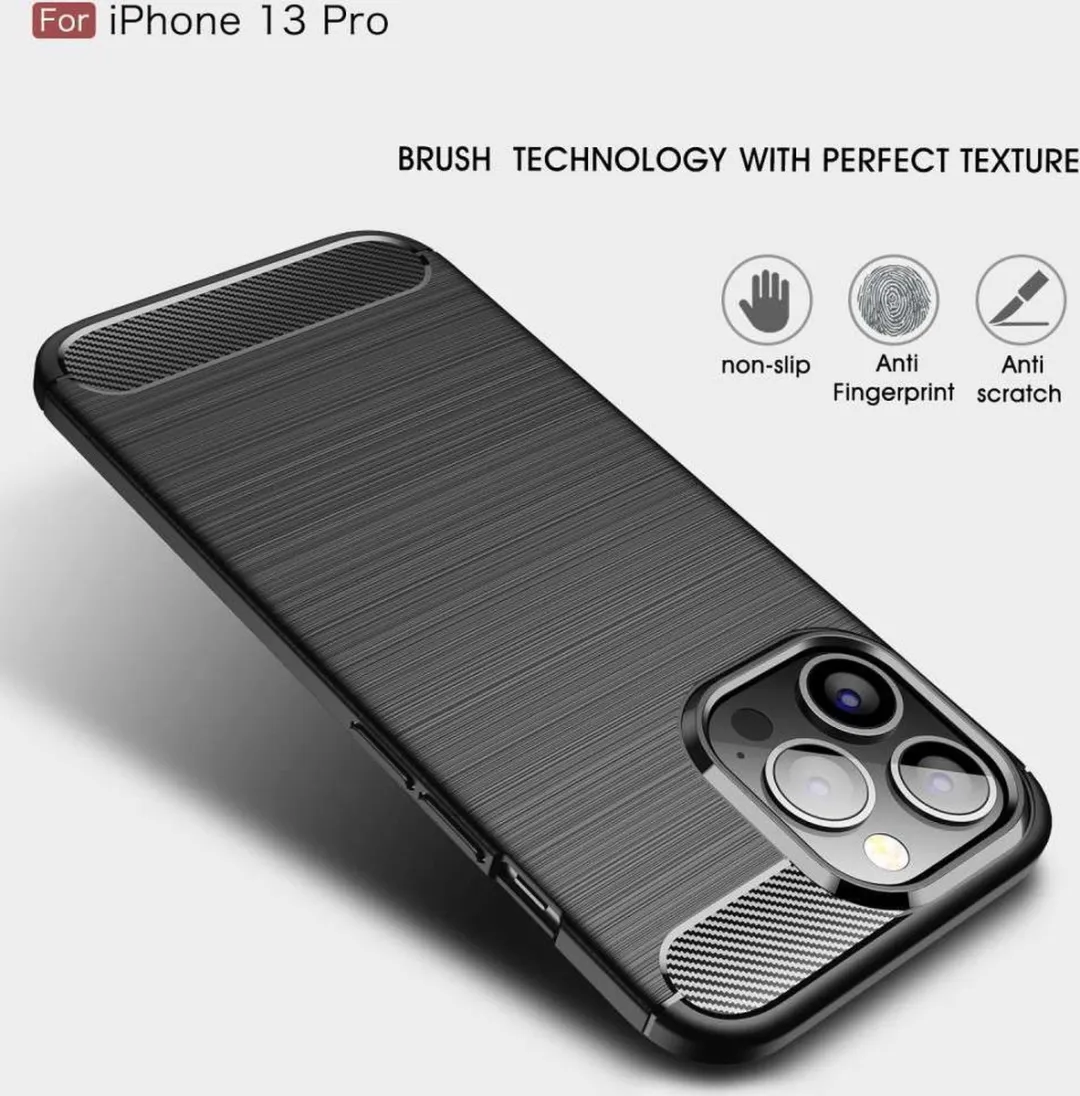 Just in Case Rugged TPU Hoesje iPhone 13 Pro - Zwart
