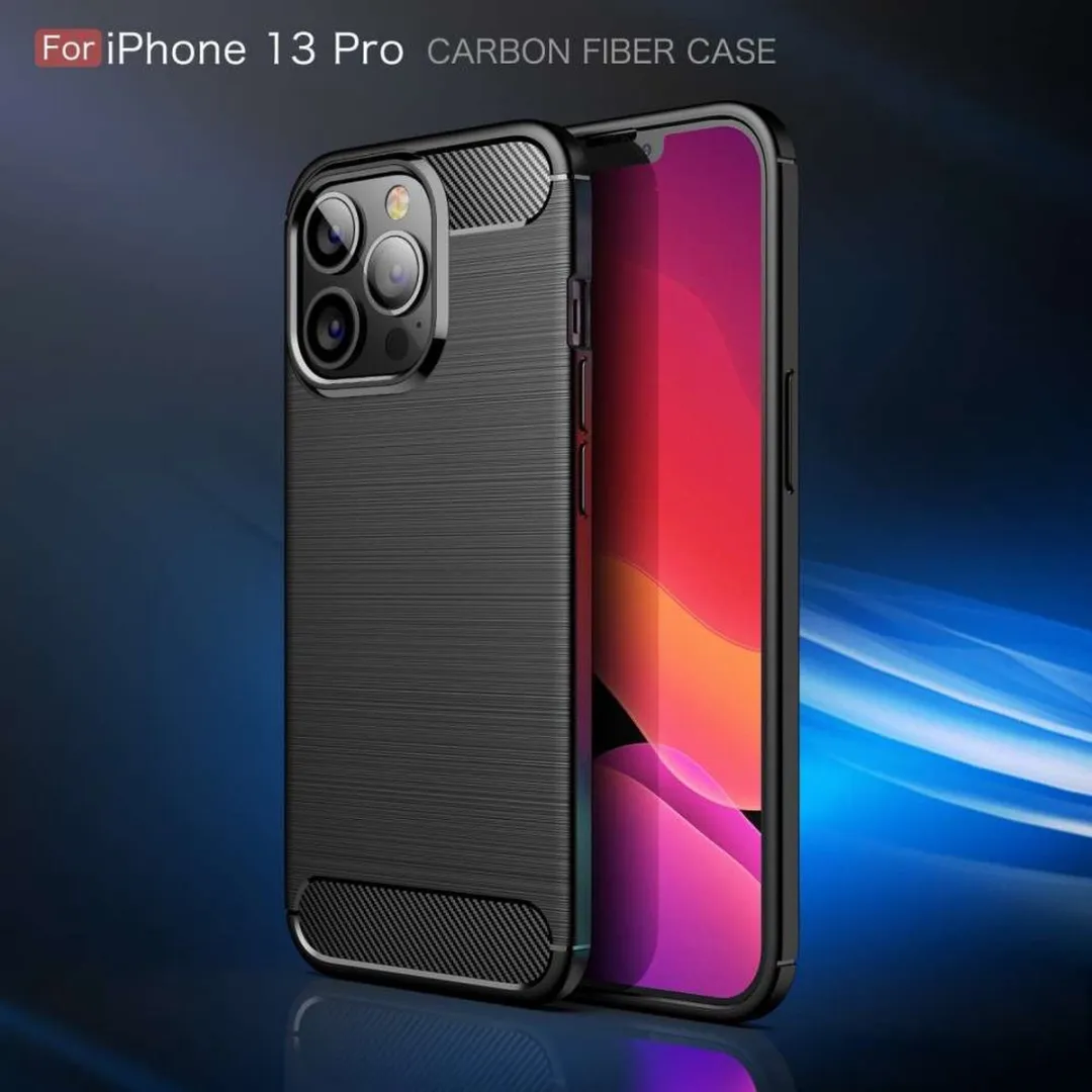 Just in Case Rugged TPU Hoesje iPhone 13 Pro - Zwart - afbeelding 6 van 6