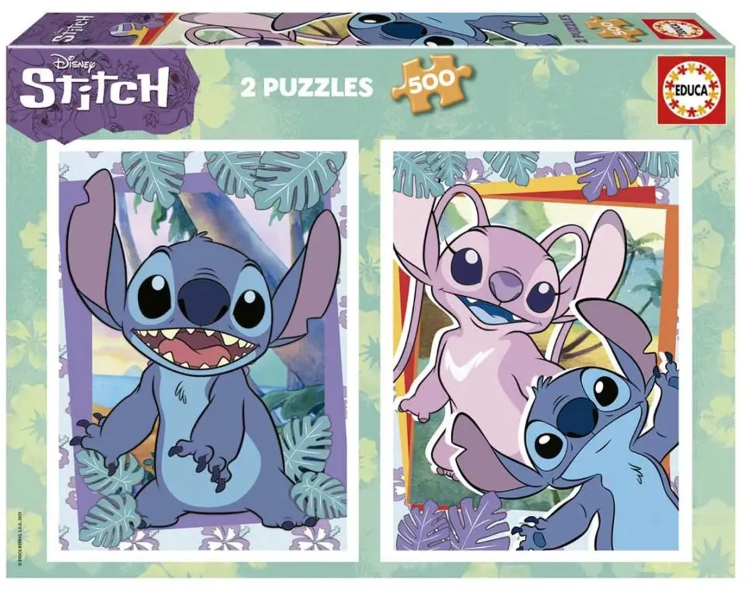 Educa Disney Stitch Puzzel - 2x500 Stuks Meerkleurig