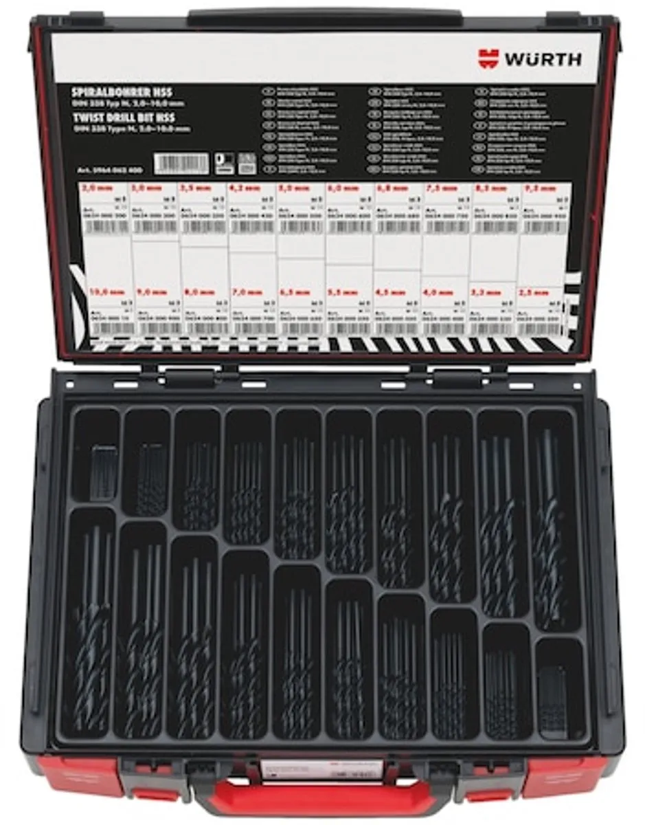 Würth HSS Spiraalboren 82-delig Systeemkoffer
