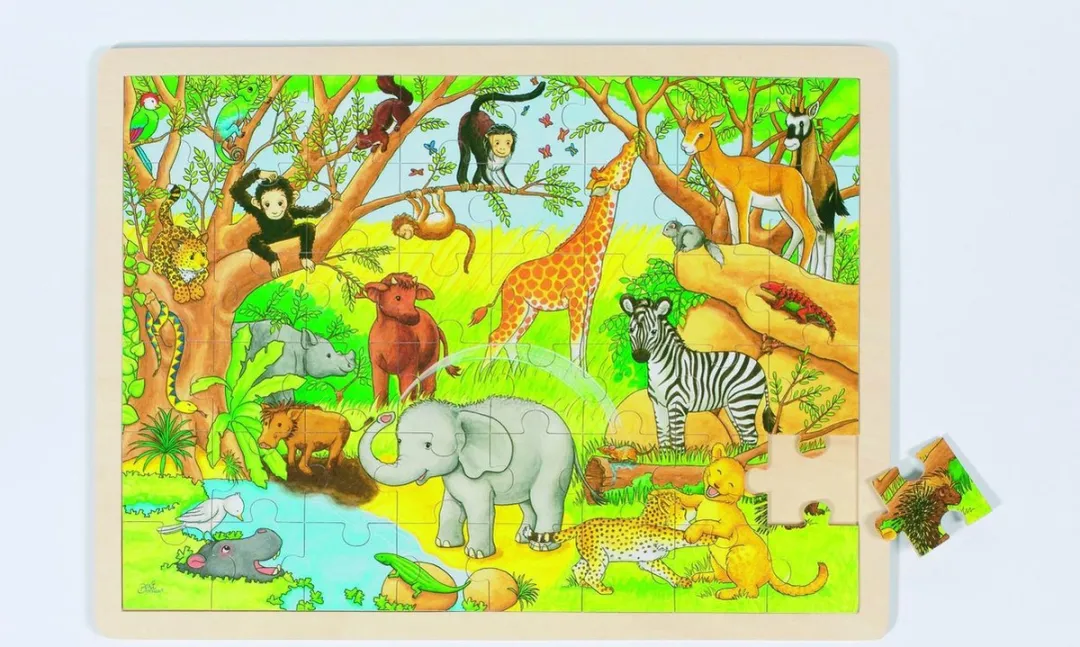 Goki Africa Puzzle 48 Stuks - Multi Kleuren