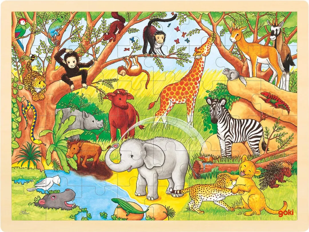 Goki Africa Puzzle 48 Stuks - Multi Kleuren