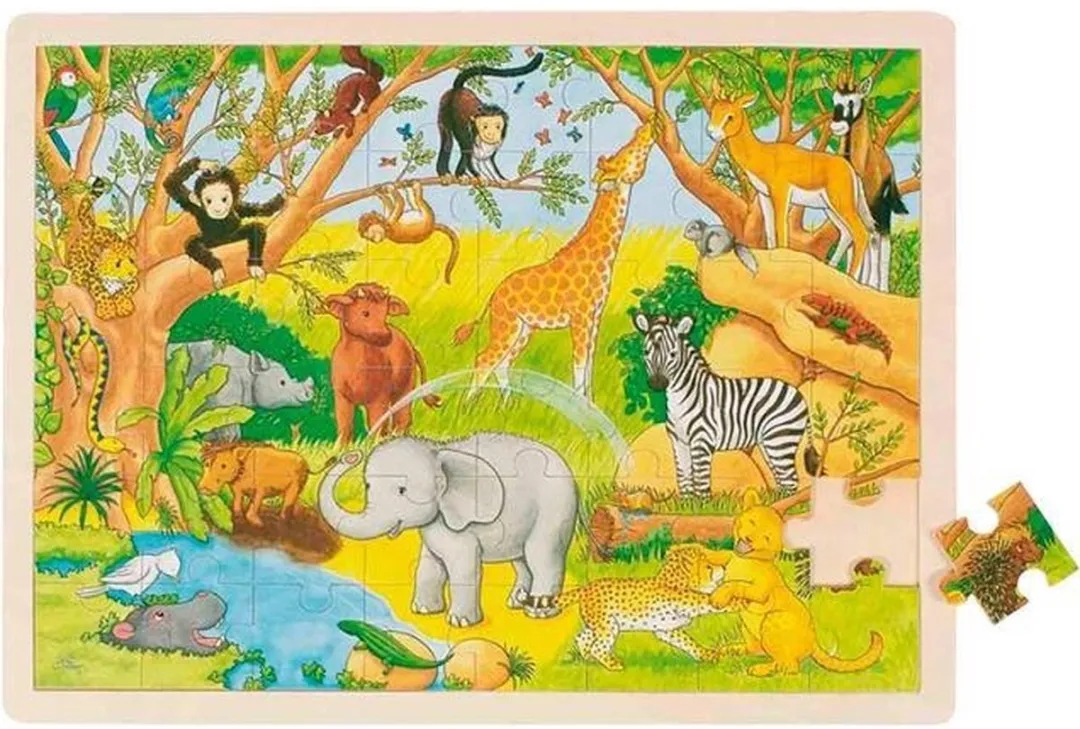 Goki Africa Puzzle 48 Stuks - Multi Kleuren