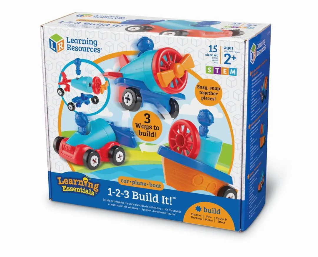 Learning Resources Bouwset Auto-Vliegtuig-Boat 15-delig - Multi