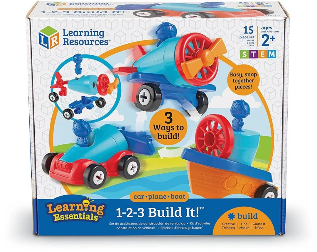 Learning Resources Bouwset Auto-Vliegtuig-Boat 15-delig - Multi - afbeelding 6 van 6