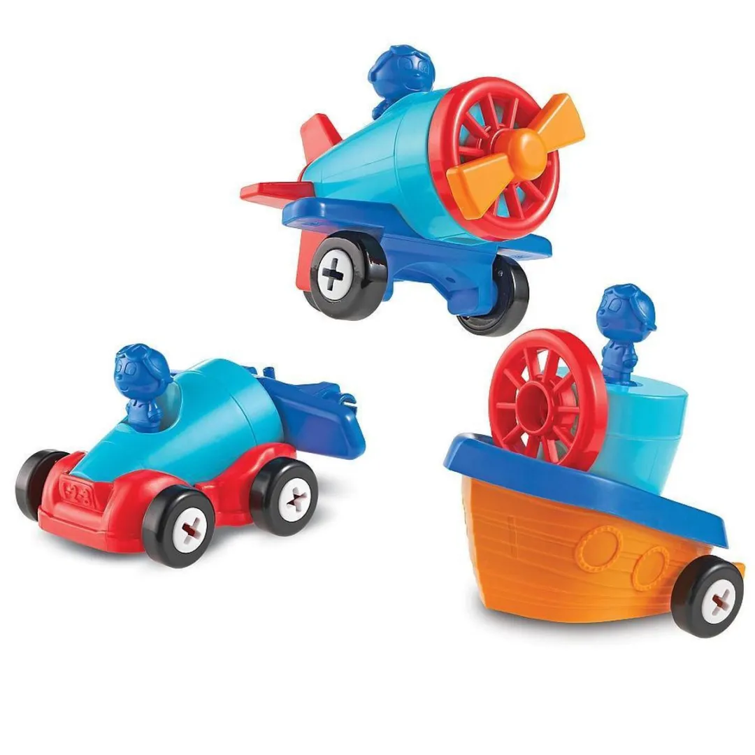 Learning Resources Bouwset Auto-Vliegtuig-Boat 15-delig