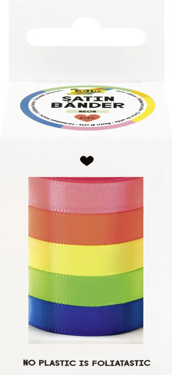 Folia Satijnen Linten Multicolor Knutselset - 20m (5x4m)