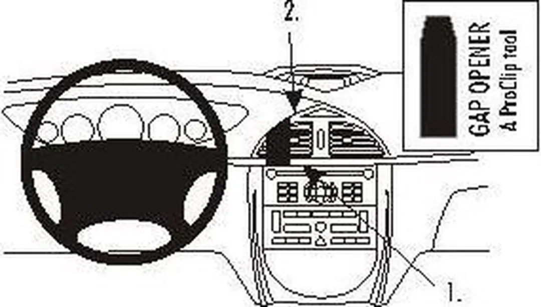 Brodit ProClip 853567 Houder Citroën C5 II Center Mount - Zwart - afbeelding 6 van 6