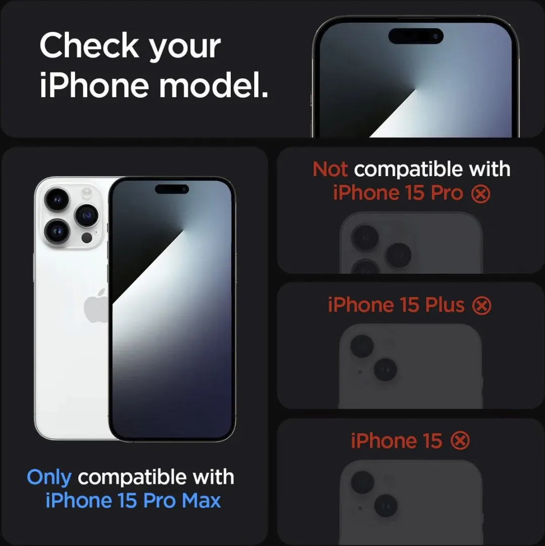 Spigen AGL06872 iPhone 15 Pro Max Schermbeschermer - 2 Stuks