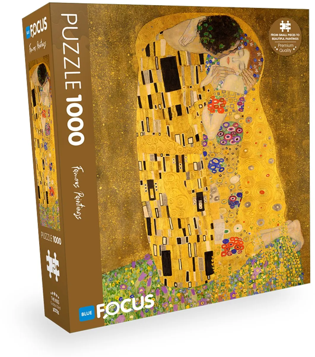 Blue Focus Games Puzzel De Kus Gustav Klimt 1000 Stuks
