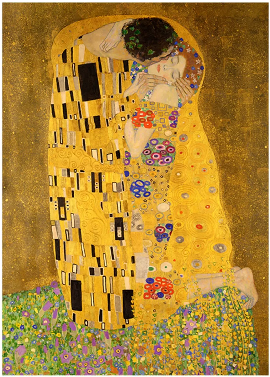 Blue Focus Games Puzzel De Kus Gustav Klimt 1000 Stuks - 68x48cm - Goud