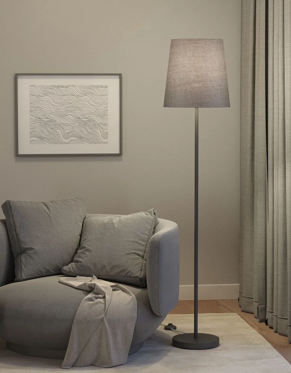 Paulmann Stellan II Staande Lamp E27 20W - Grijs Metaal