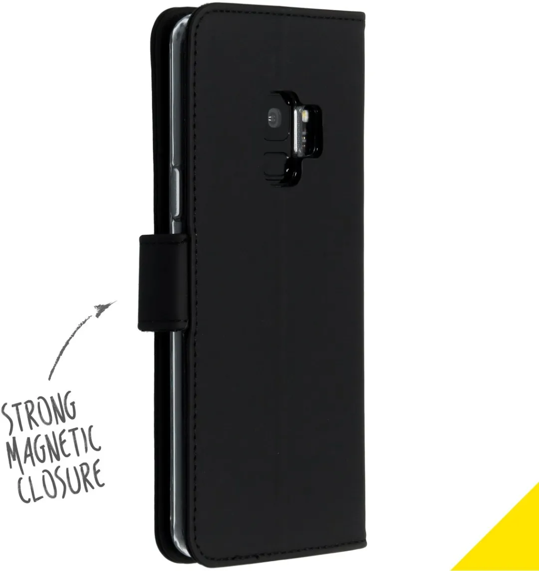 Accezz Hoesje Samsung Galaxy S9 Wallet Softcase - 3 Pasjes - Zwart