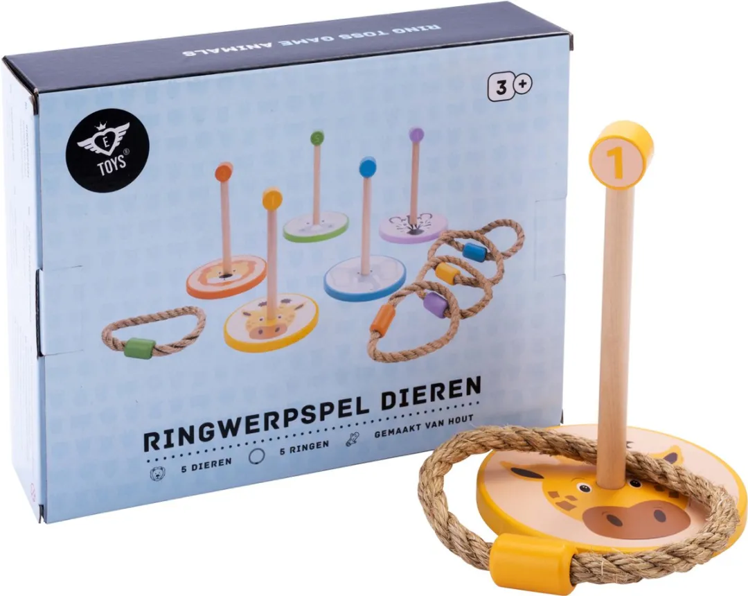 Angel Toys Ringwerpspel Dieren - 5 Kleuren