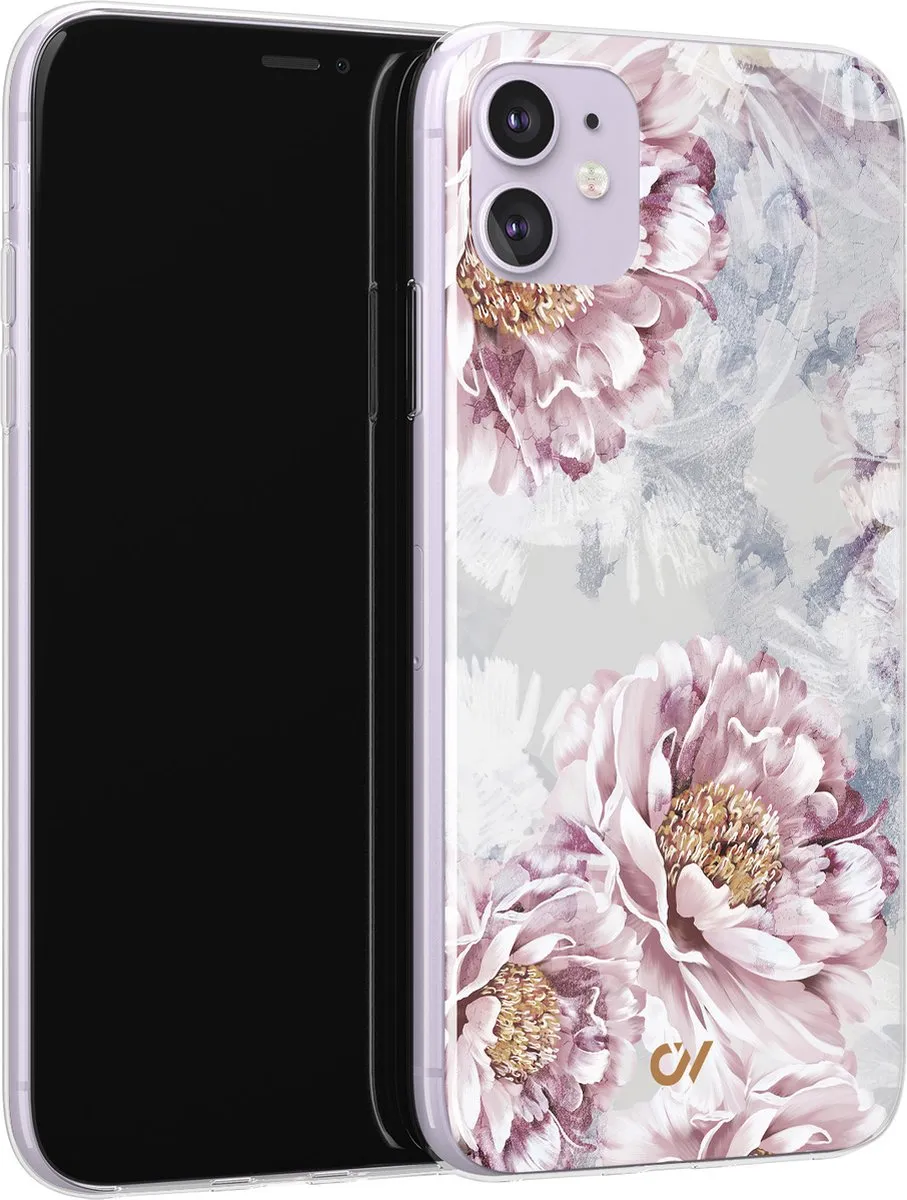Casevibes iPhone 11 Hoesje Floral Print - Beige
