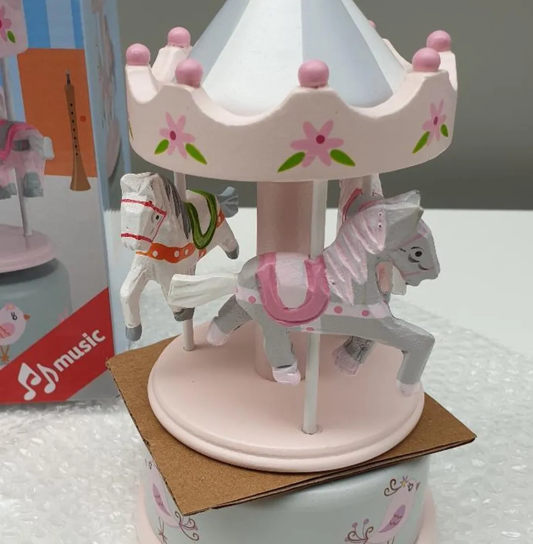 Small Foot Houten Muziekdoos Eenhoorn - Roze - afbeelding 6 van 6