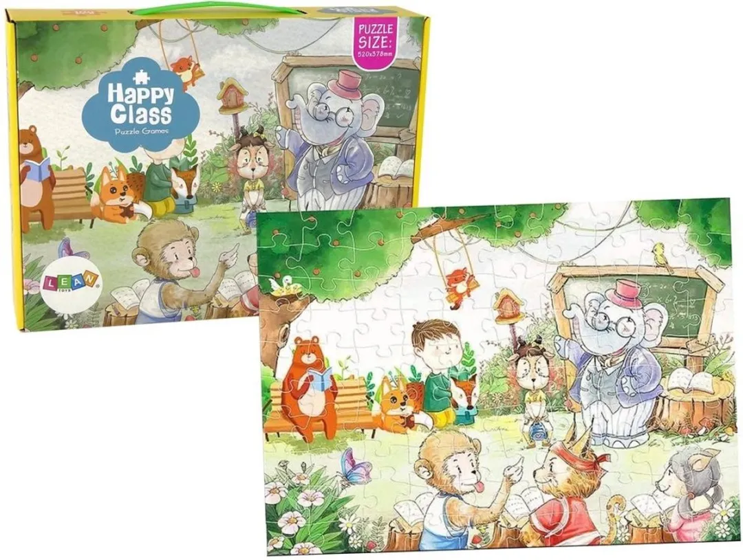Lean Toys Dierenschool Puzzel 100 Stukjes