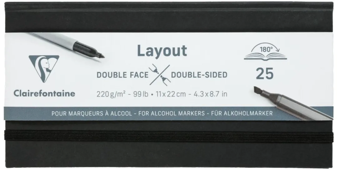 Clairefontaine Layout Book Alcoholmarkers 12x11cm 220gr