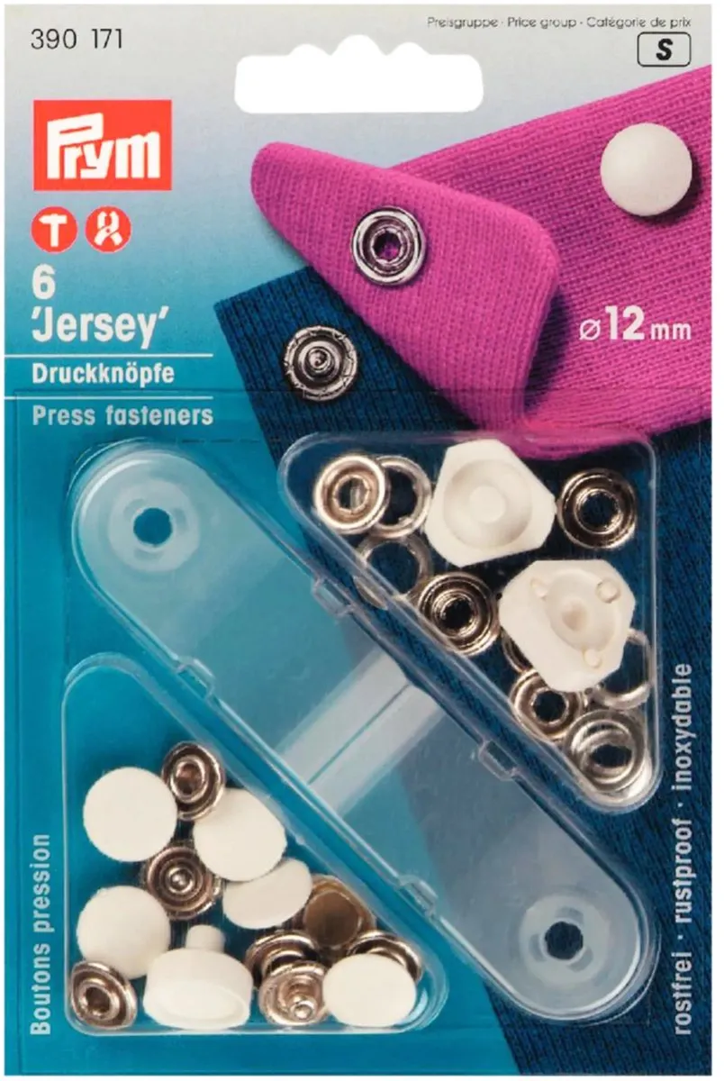 Prym Jersey Naaivrijdrukknoop 12mm - 6 Stuks Wit - afbeelding 6 van 6