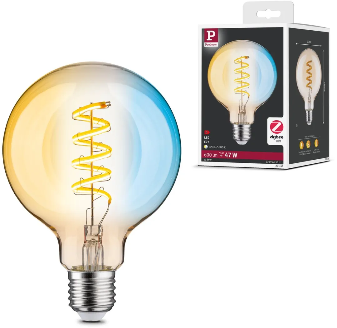 Paulmann Filament LED Globe G95 E27 600lm 7,5W Tunable White - Goud