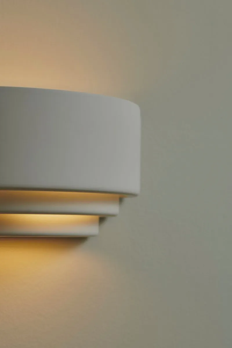 Nordlux Lancio Wandlamp Gips - 1x40W - Ø12,7cm - Wit