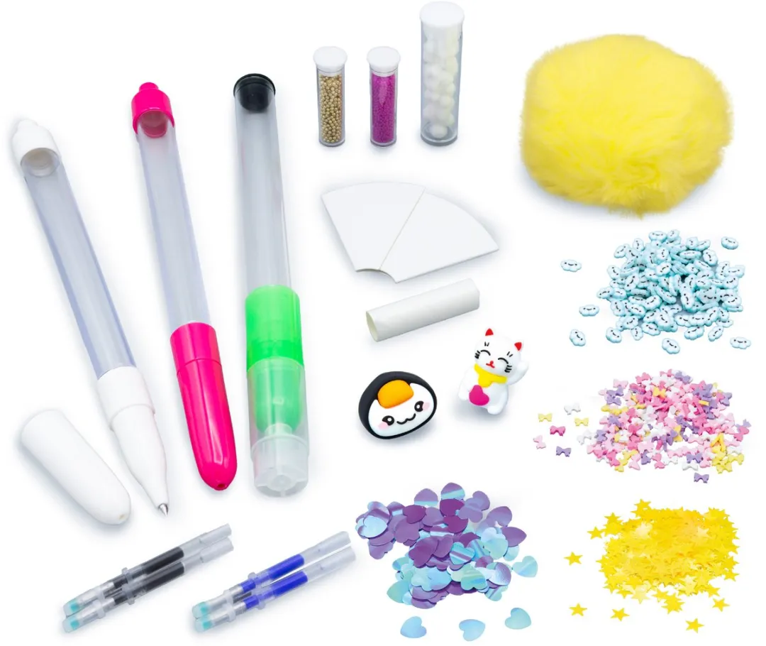 Buki Kawaii DIY Balpen Set - Multicolor - 3 Stuks