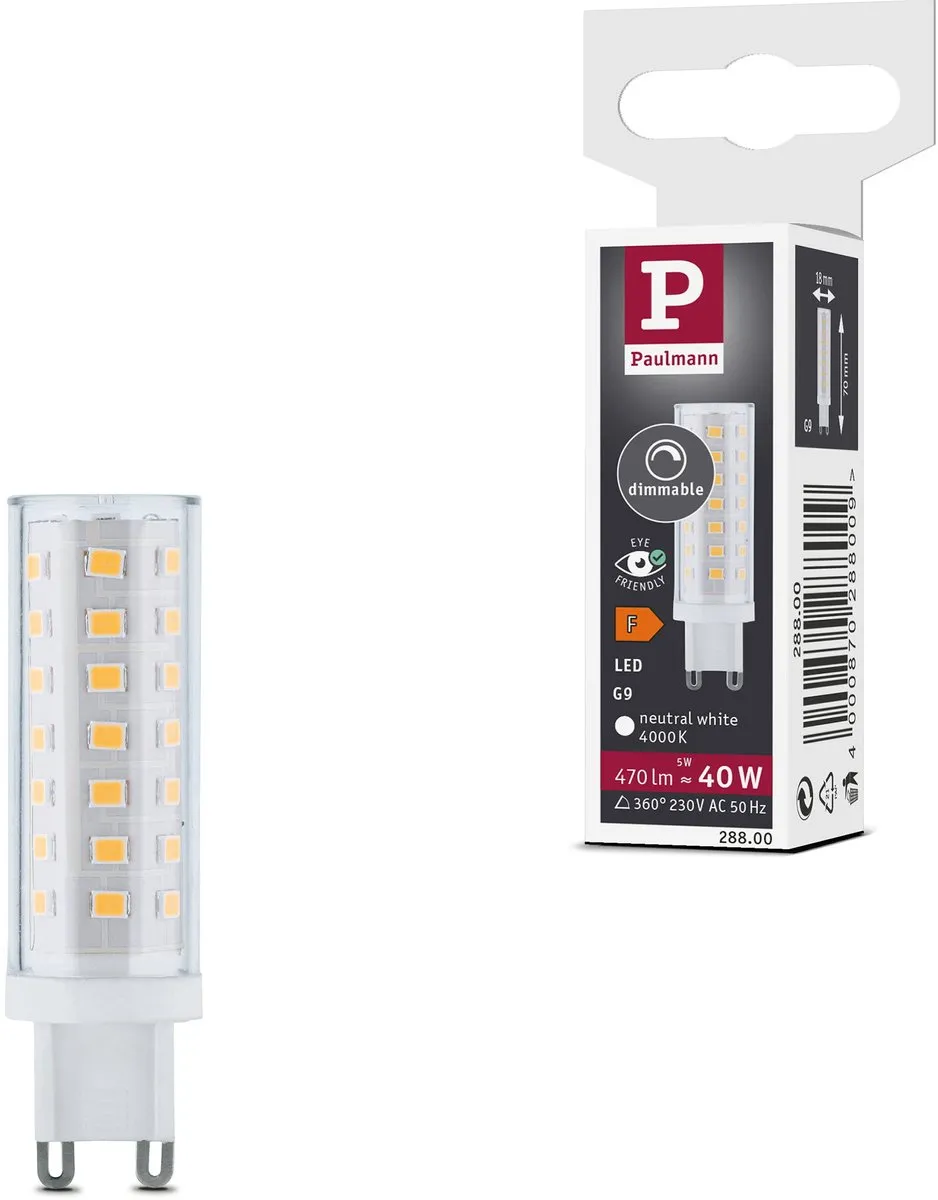 Paulmann LED Stiftfitting G9 Set 1x 5W 470lm 4000K