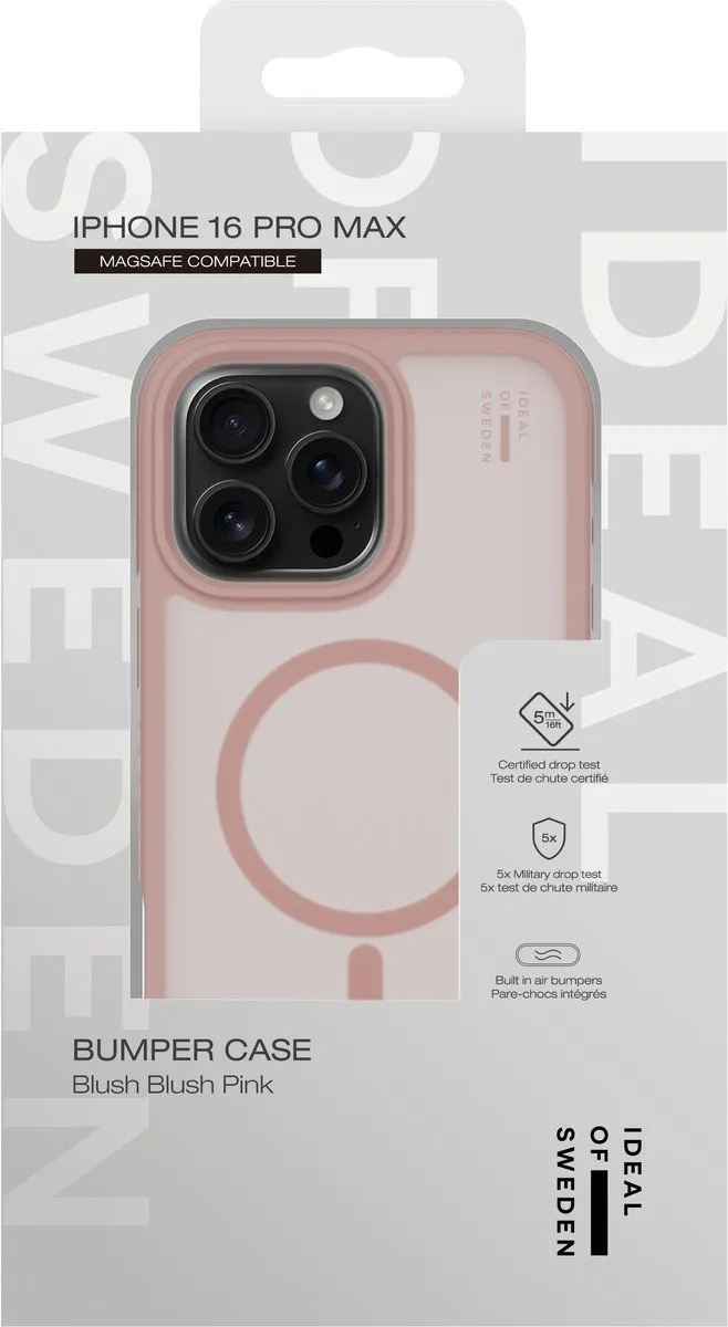 iDeal of Sweden Bumper Case iPhone 16 Pro Max - Blush Pink - IDBPCMS-I2467P-408