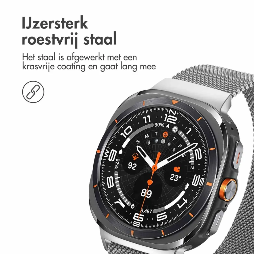 Imoshion Milanees Magnetisch Bandje Zilver - Samsung Galaxy Watch Ultra