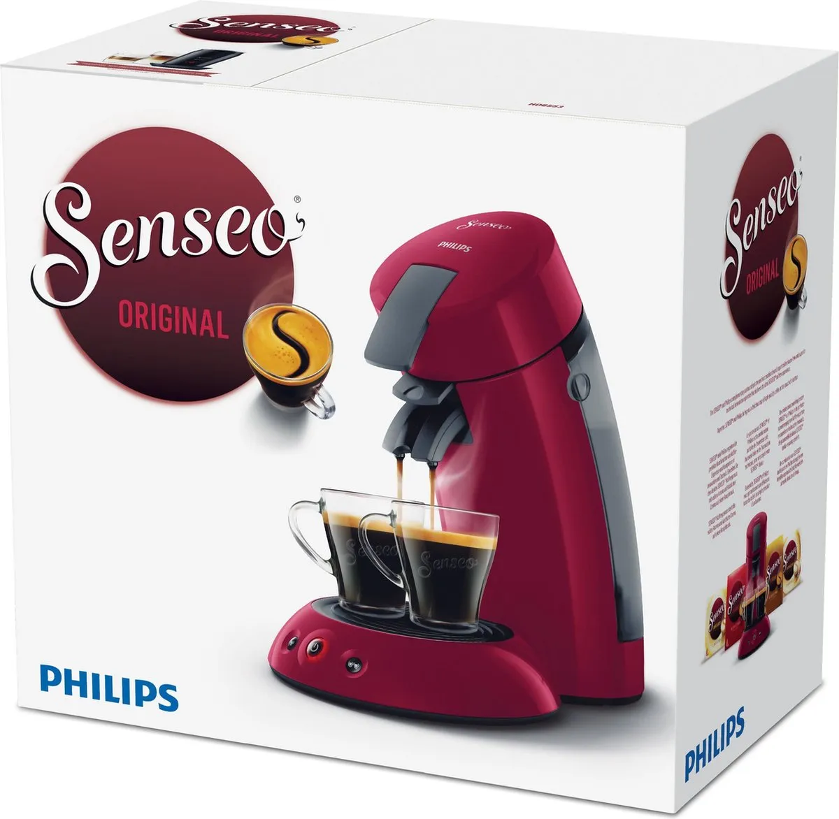 Philips Senseo Original HD6553/80 Koffiepadmachine - 1450W - Rood