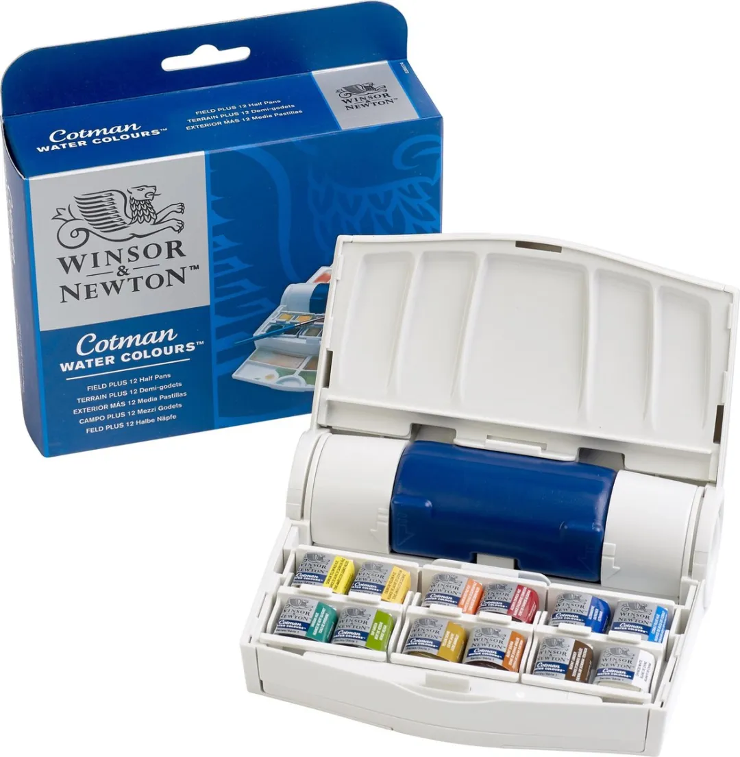 Winsor & Newton Cotman Field Plus Aquarelset 12 Kleuren