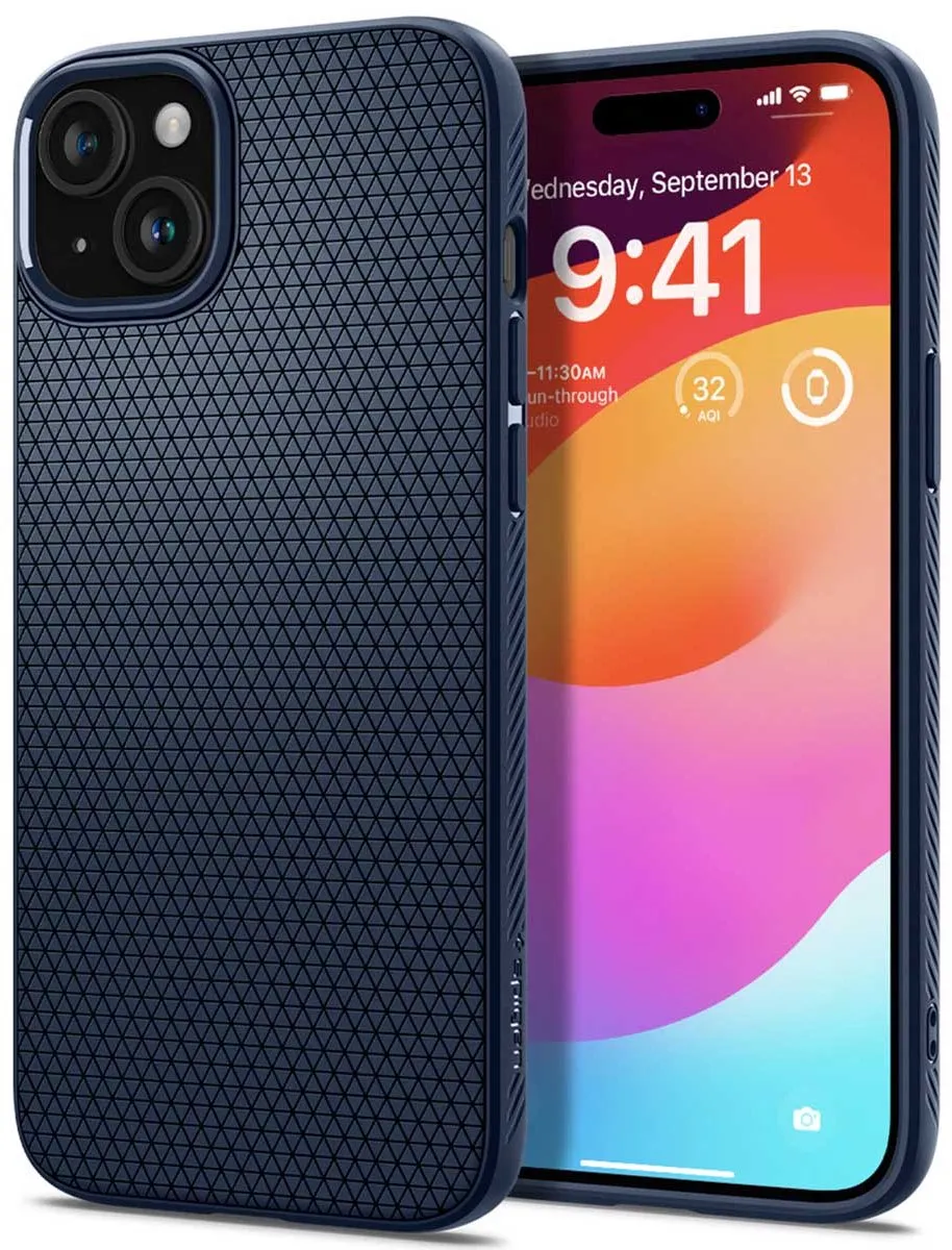Spigen Liquid Air ACS06791 Hoesje - iPhone 15 - Blauw