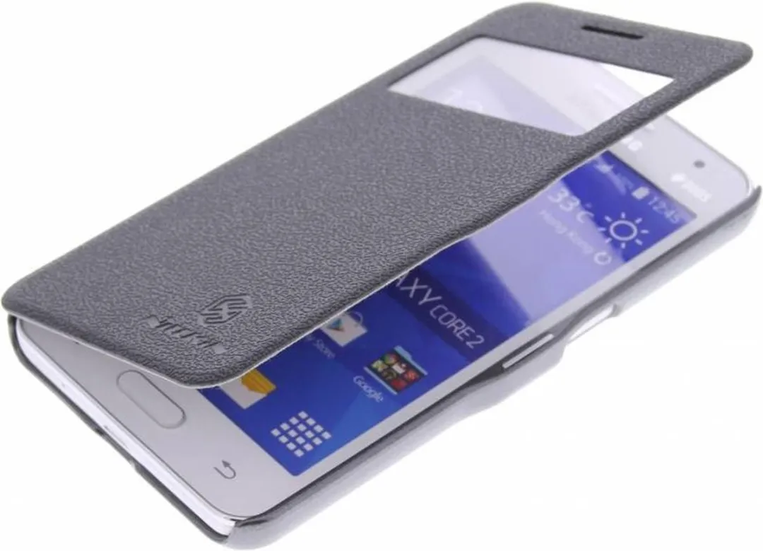 Nillkin Leather Slim Booktype Hoes Samsung Galaxy Core 2 - Rood - afbeelding 5 van 6