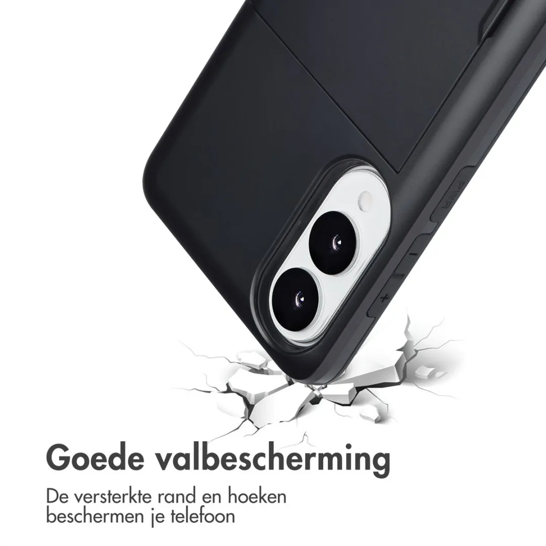 Imoshion Hoesje Samsung Galaxy S25 Edge - 2 Pasjes - Zwart