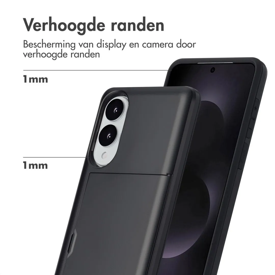 Imoshion Hoesje Samsung Galaxy S25 Edge - 2 Pasjes - Zwart