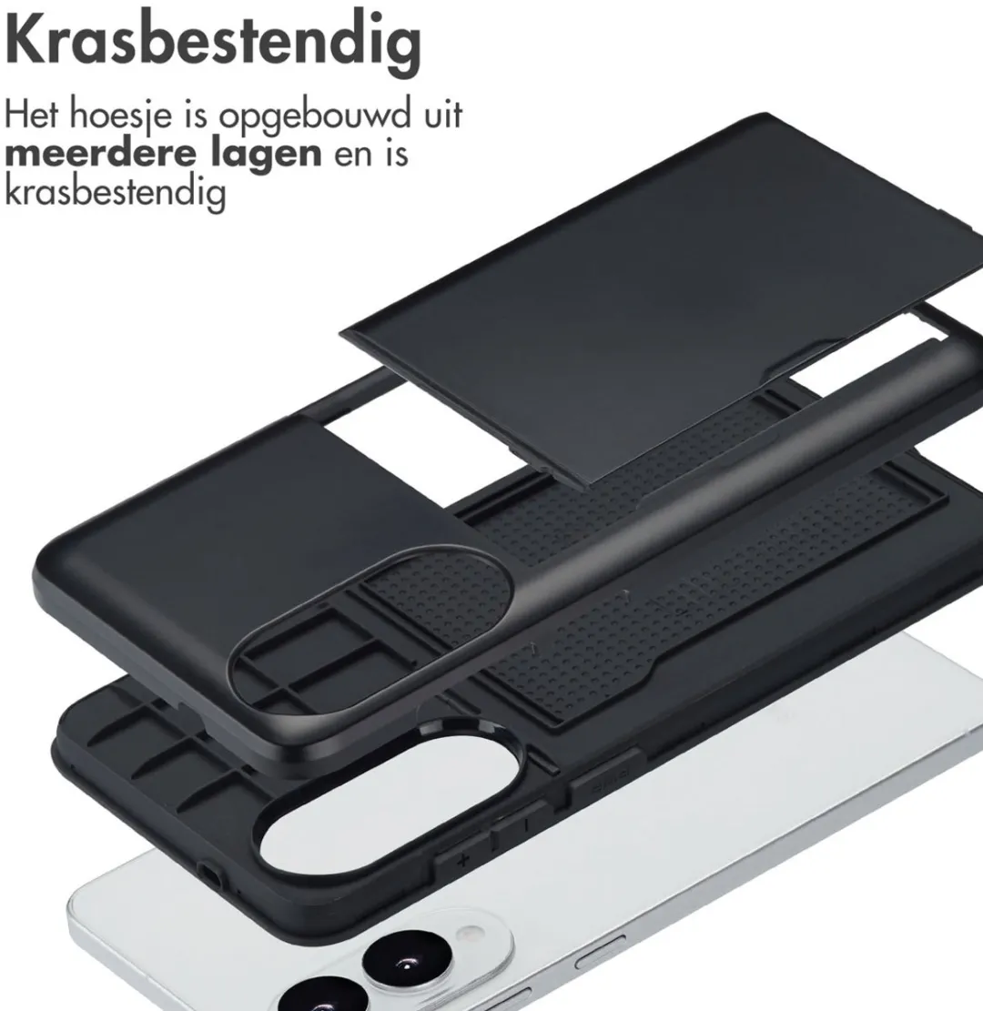 Imoshion Hoesje Samsung Galaxy S25 Edge - 2 Pasjes - Zwart