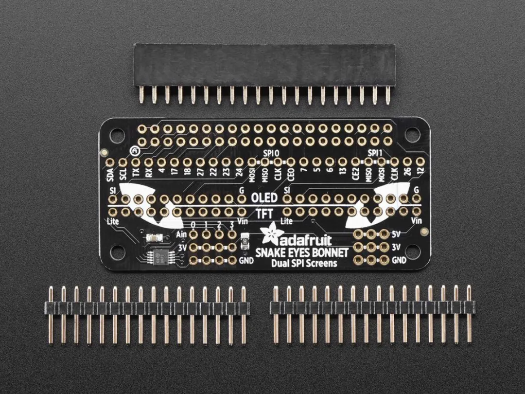 Adafruit Animated Eyes Bonnet 3356 - Zwart
