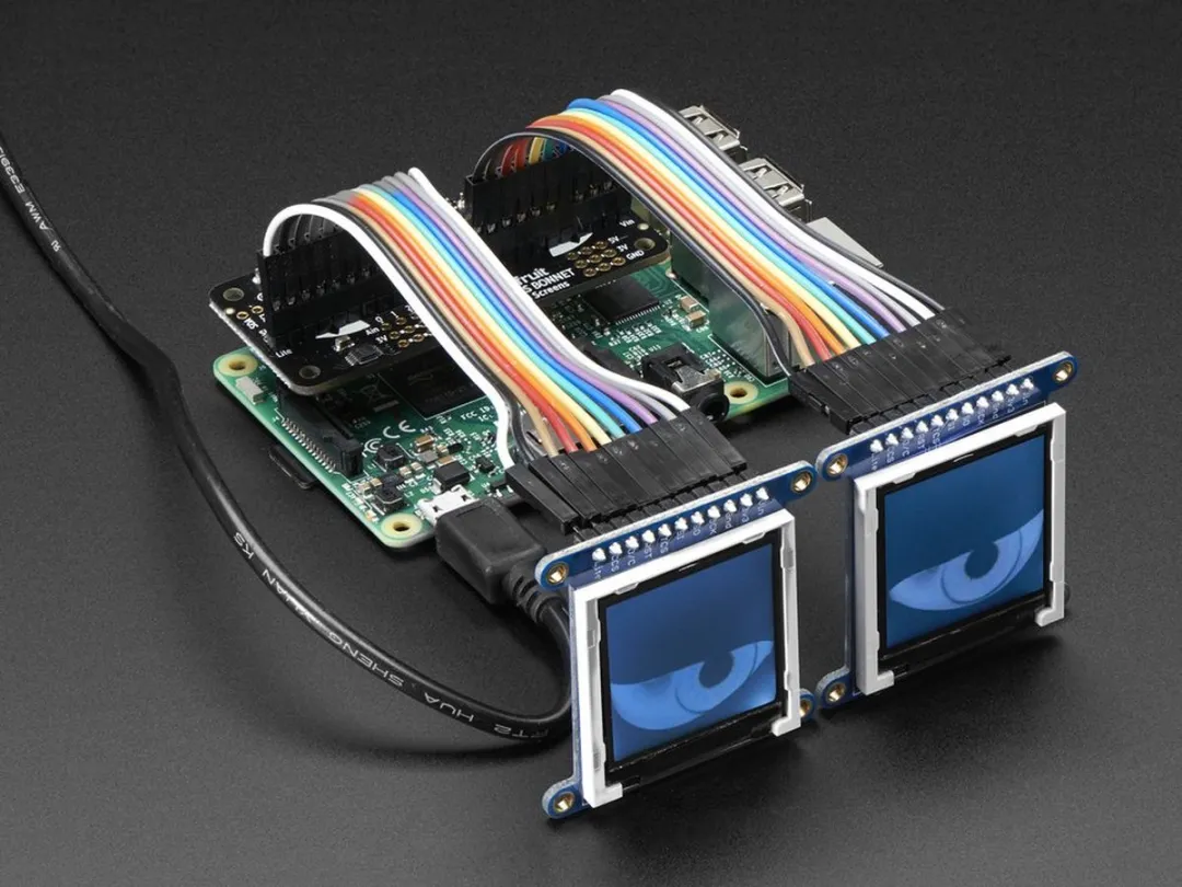 Adafruit Animated Eyes Bonnet 3356 - Zwart