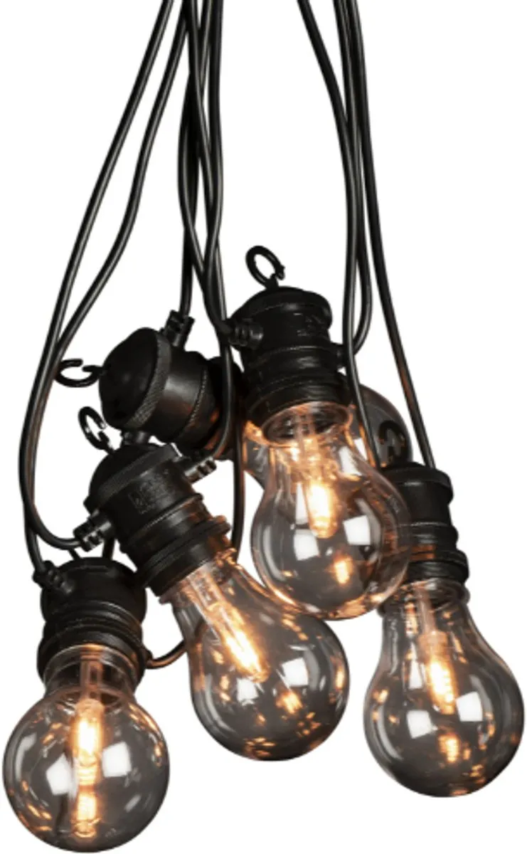 Konstsmide Partylight Verlengset 4145-800 - 10 Stuks - Zwart