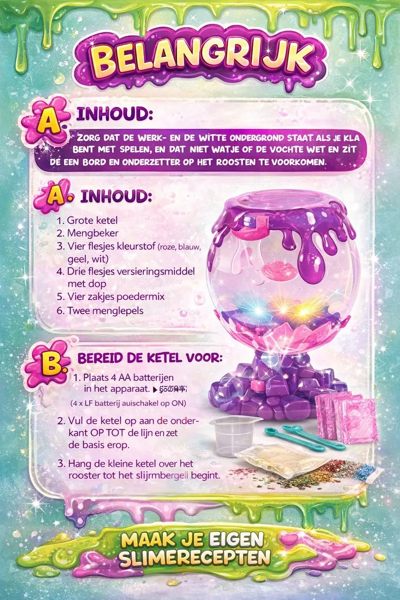 Toi-Toys Wonderful Slime Maker Ketel - Roze/Paars/Multicolor