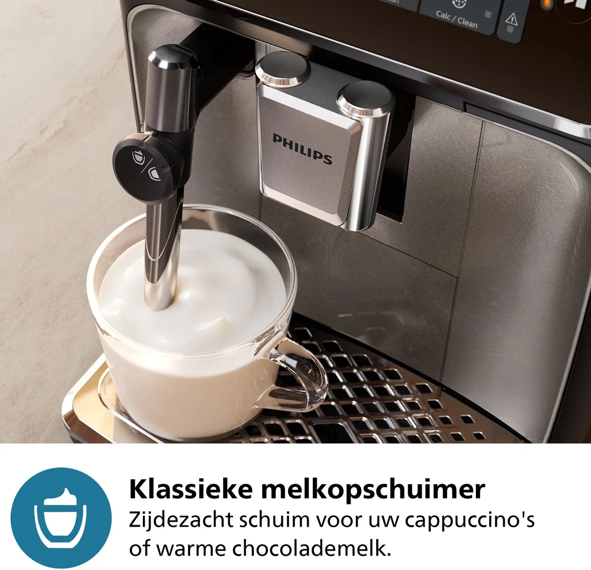 Philips 3300 Serie EP3329/70 Volautomatische Espressomachine - 6 Programma's - Zwart & Zilver